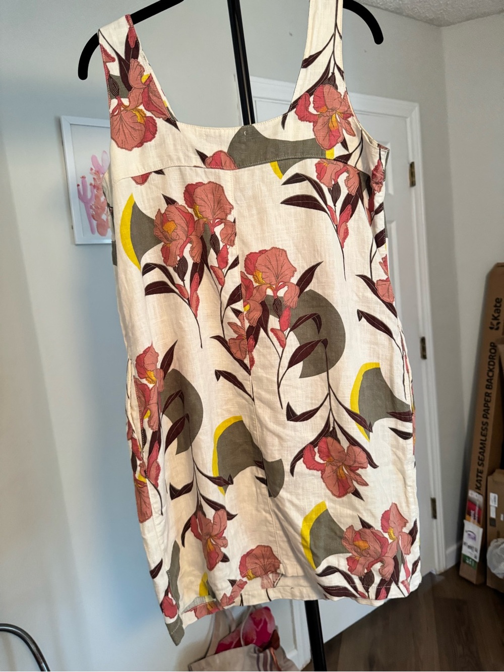 Linen Next Petite Floral-Print dress